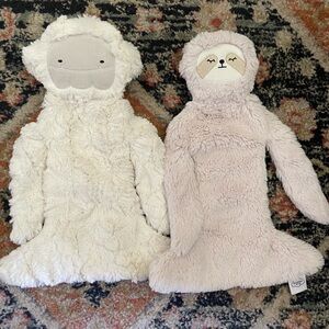 Slumberkins Snuggler Plush Cream Sloth & Yeti Bundle of 2